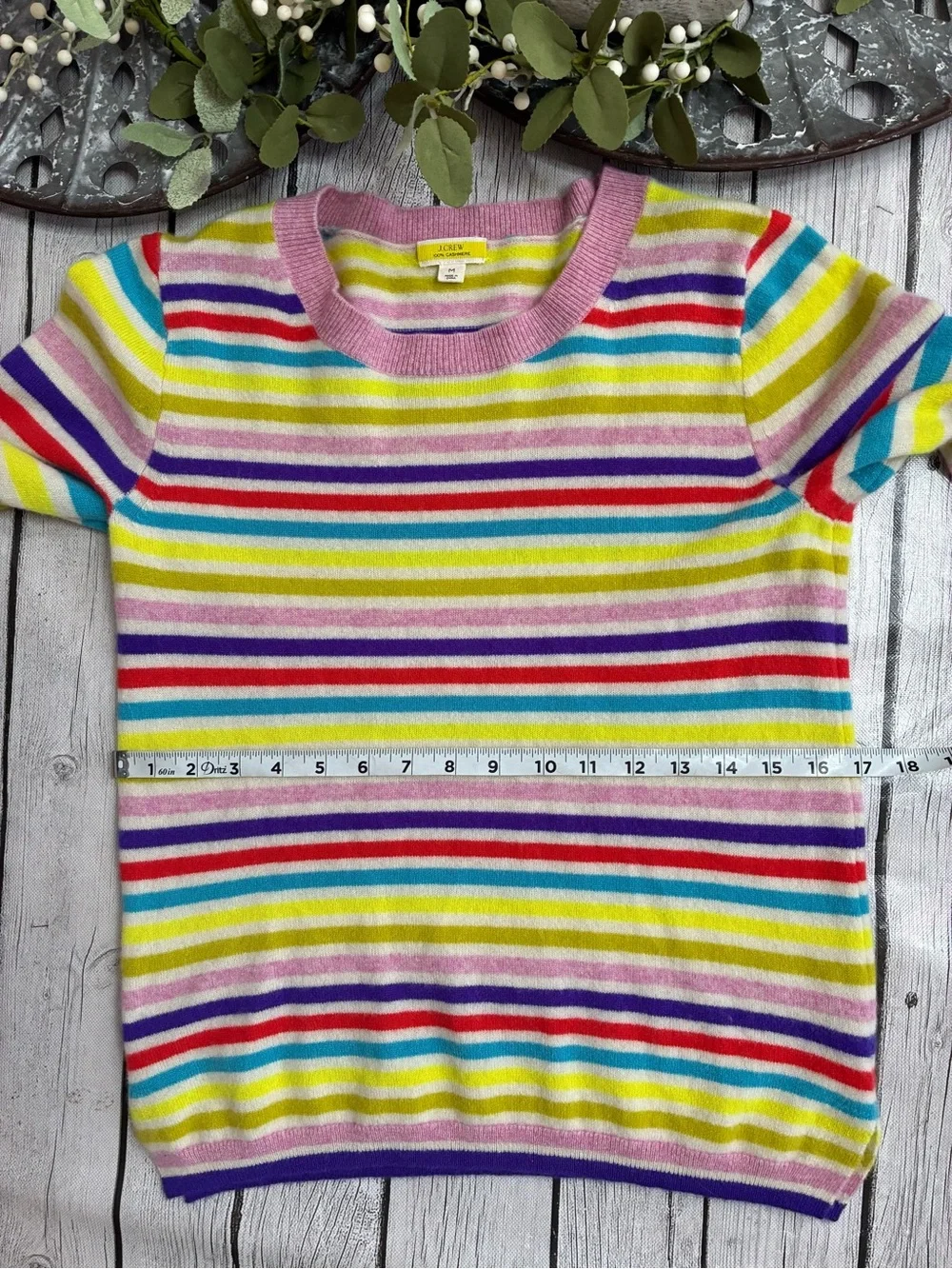 J. Crew Rainbow Stripe Cashmere Sweater
